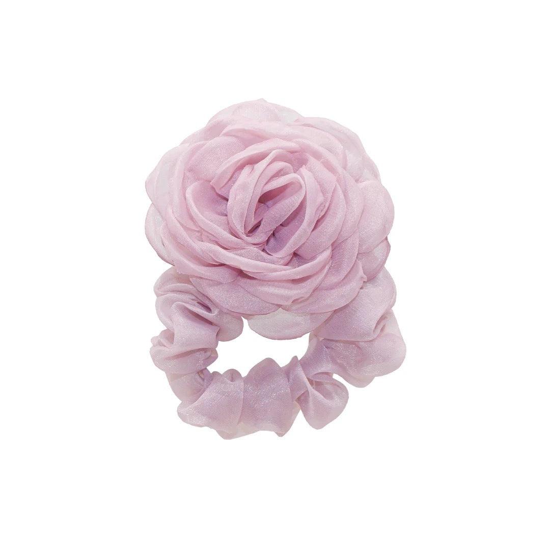 Camellia Scrunchie In Oyster bio-acetate go-to essentials emijay discount large big sale designer Sephora hair claw clip durable pink butterfly flat feminine, high-quality hair accessories like statement Nordstrom hair pin french barrettes for all hair types