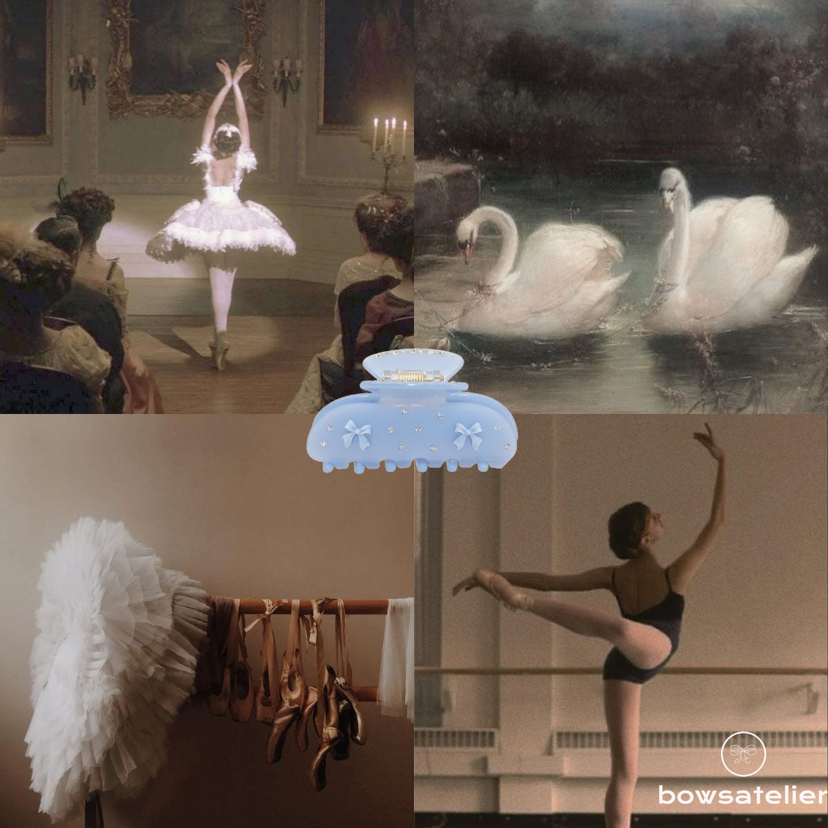 Sweetheart Clip in Blue Ribbon bio-acetate go-to essentials emijay discount large big sale designer Sephora hair claw clip durable pink butterfly flat feminine, high-quality hair accessories like statement Nordstrom hair pin french barrettes for all hair types