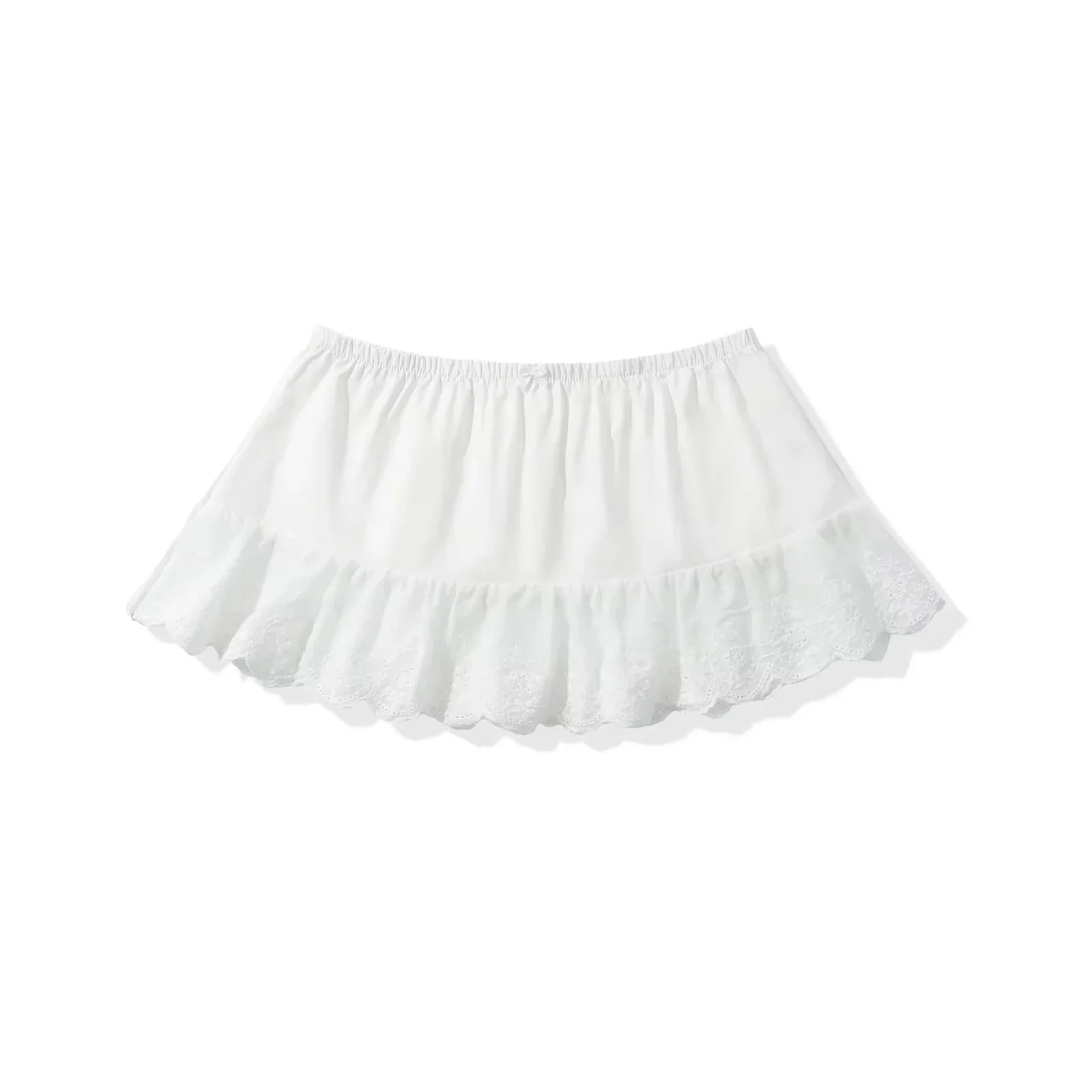 Lace Mini Skirt - White my mum made it coupon  sale code skirt puffer bag dress white crop top girl cute clothing mindfully outfits cottagecore  cotton good quality comfy chic vacation daily