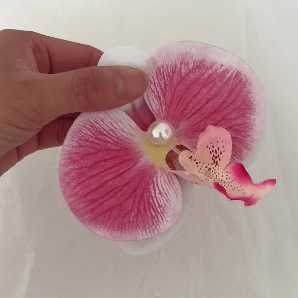 Petal Pink Orchid Claw Clip