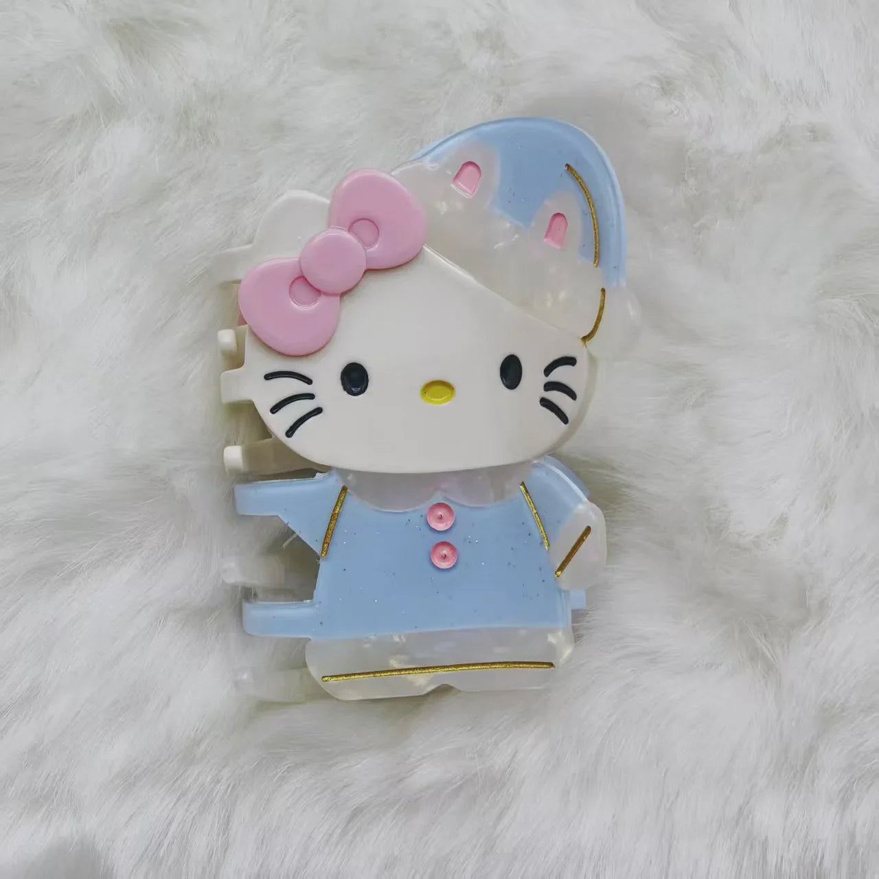 Bow Kitty hair claw clip