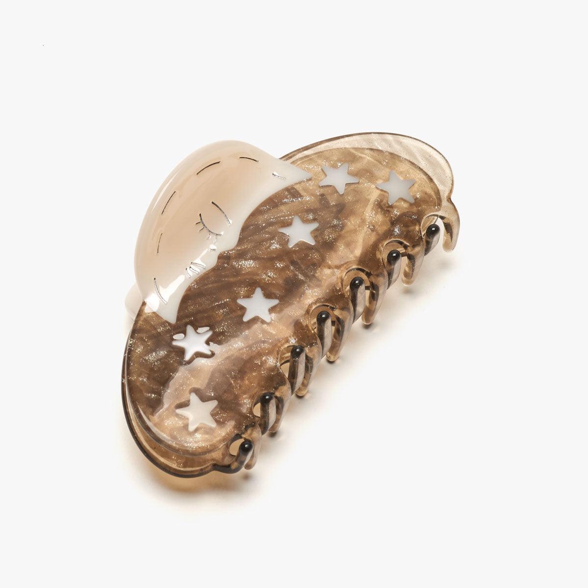 Moon and Stars cute bio-acetate winona irene big sale designer tortoise shell hair claw clip durable pink butterfly flat online wholesale hair pin hair accessories french barrettes for thick hair styles women.