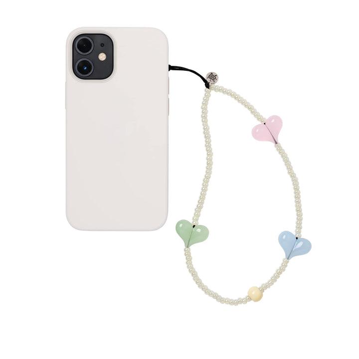 Icing On The Cake Love Heart Wristlet Phone Strap Stringting sale phone charm crafted with high-quality colorful beads—perfect for accessorizing phones with a minimalist, stylish touch. A must-have essential and a thoughtful gift idea for women.