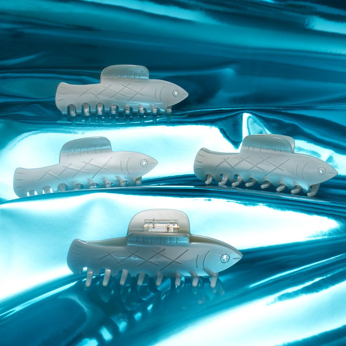 Jennie Sea Herring Fish bio-acetate lightweight high quality winona irene big sale designer tortoise shell hair claw clip durable pink butterfly flat online wholesale hair pin hair accessories french barrettes for thick hair styles women.