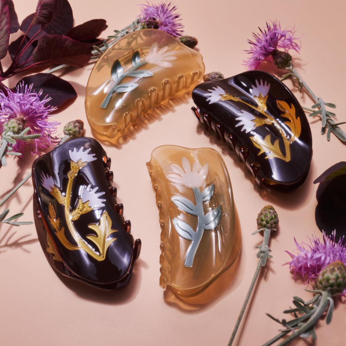 Thistle Flower cute bio-acetate lightweight high quality winona irene octopus bio-acetate ligh big sale designer tortoise shell hair claw clip durable pink butterfly flat online wholesale hair pin hair accessories french barrettes for thick hair styles women. 