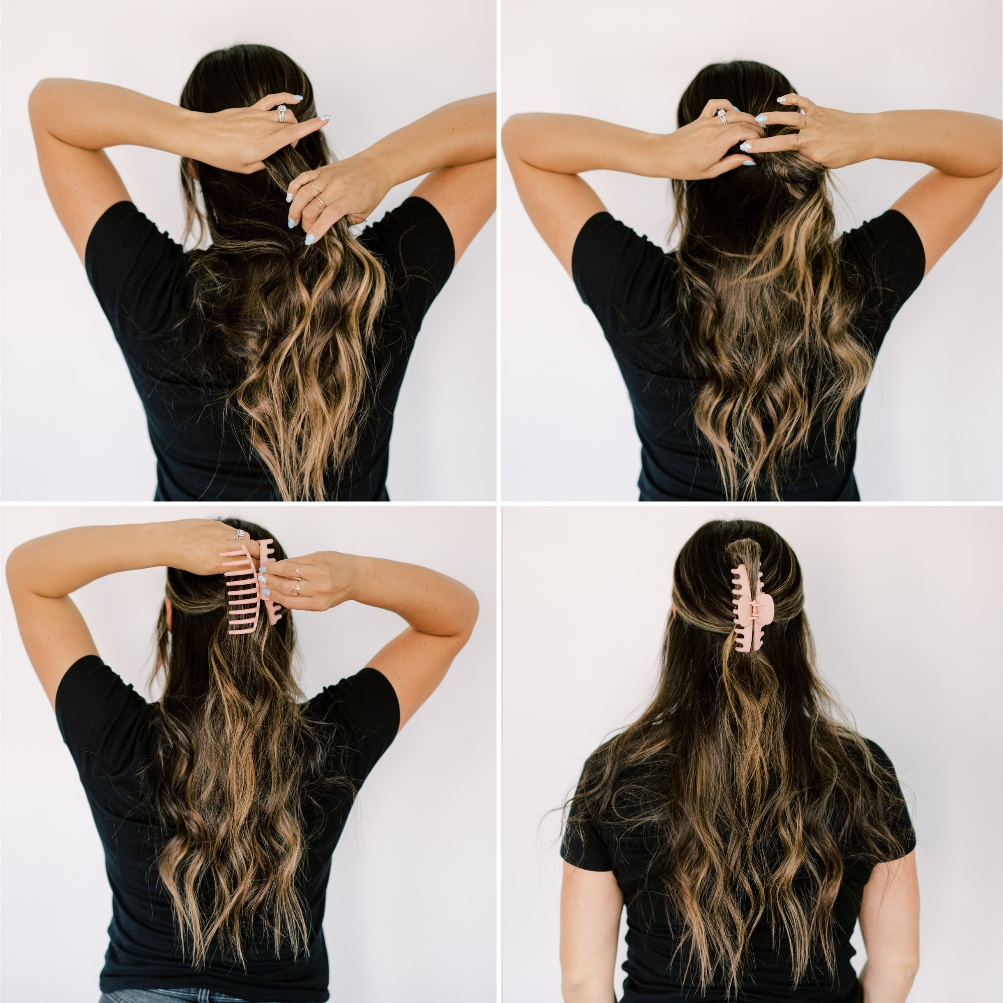 give your hair a little twist to help the claw clip stay in place.
