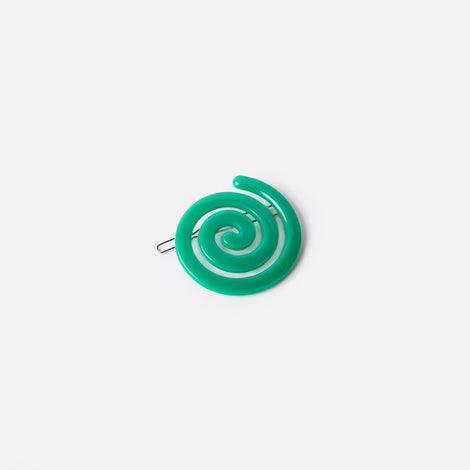 BowsAtelier Spiral Clip in Green Stylish Large Hair Clip for thick curly thin long fine hair 