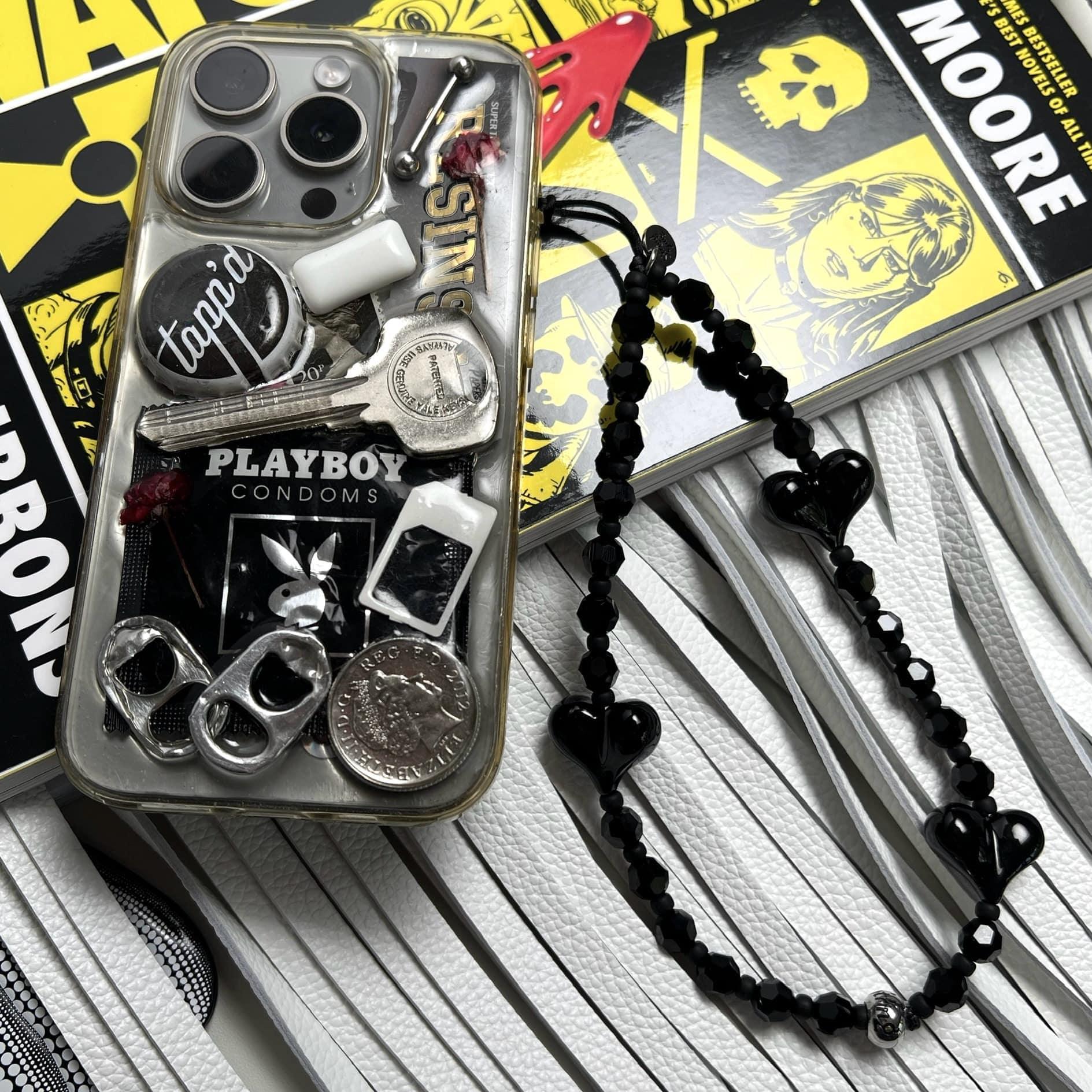 Midnight Request Line Wristlet Phone Strap Stringting sale phone/bag charm crafted with high-quality colorful beads—perfect for accessorizing phones with a minimalist, stylish touch. A must-have essential and a thoughtful gift idea for women.