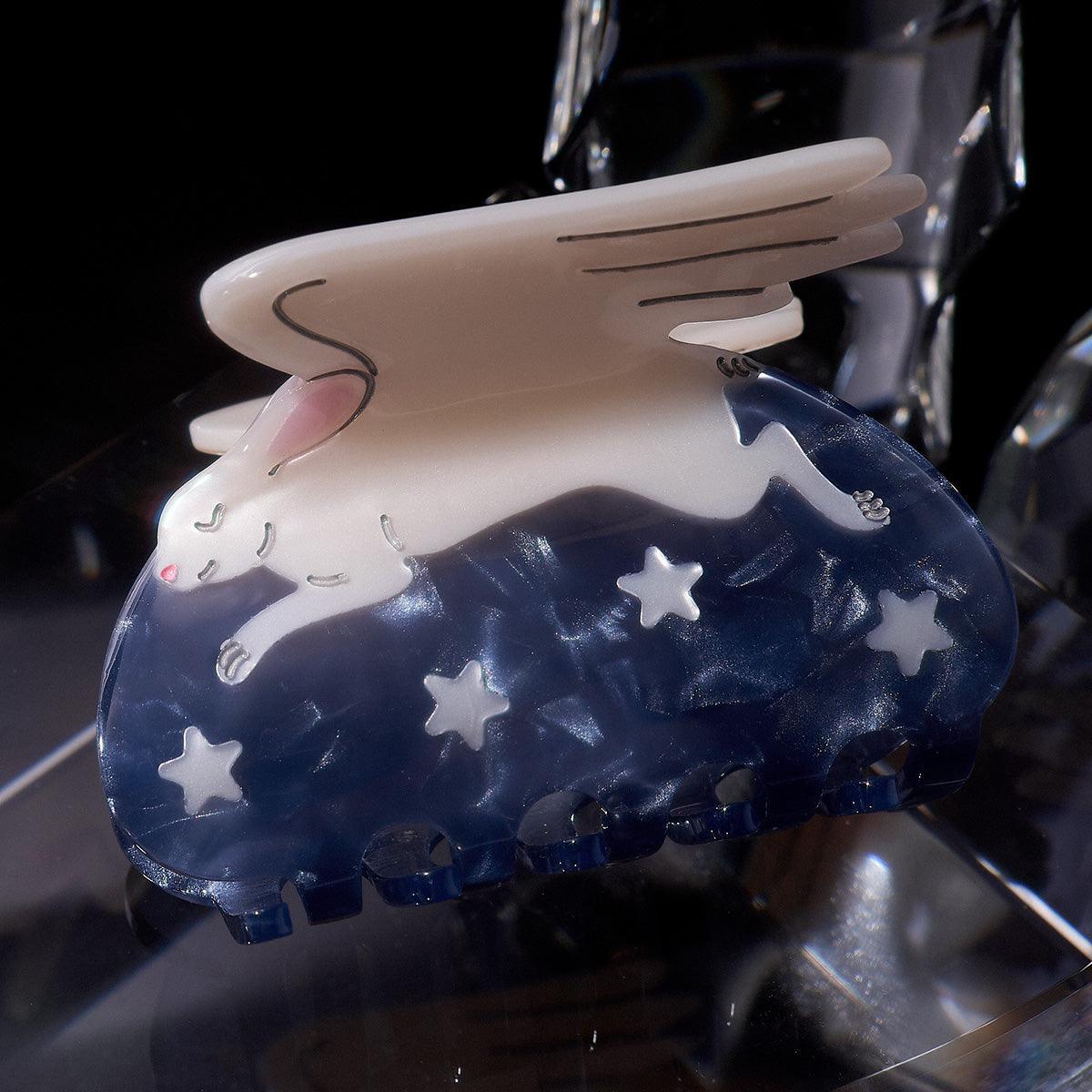 Lepus Bunny & Star bio-acetate winona irene big sale designer tortoise shell hair claw clip durable  pink butterfly flat online wholesale hair pin hair accessories french barrettes for thick hair styles women.