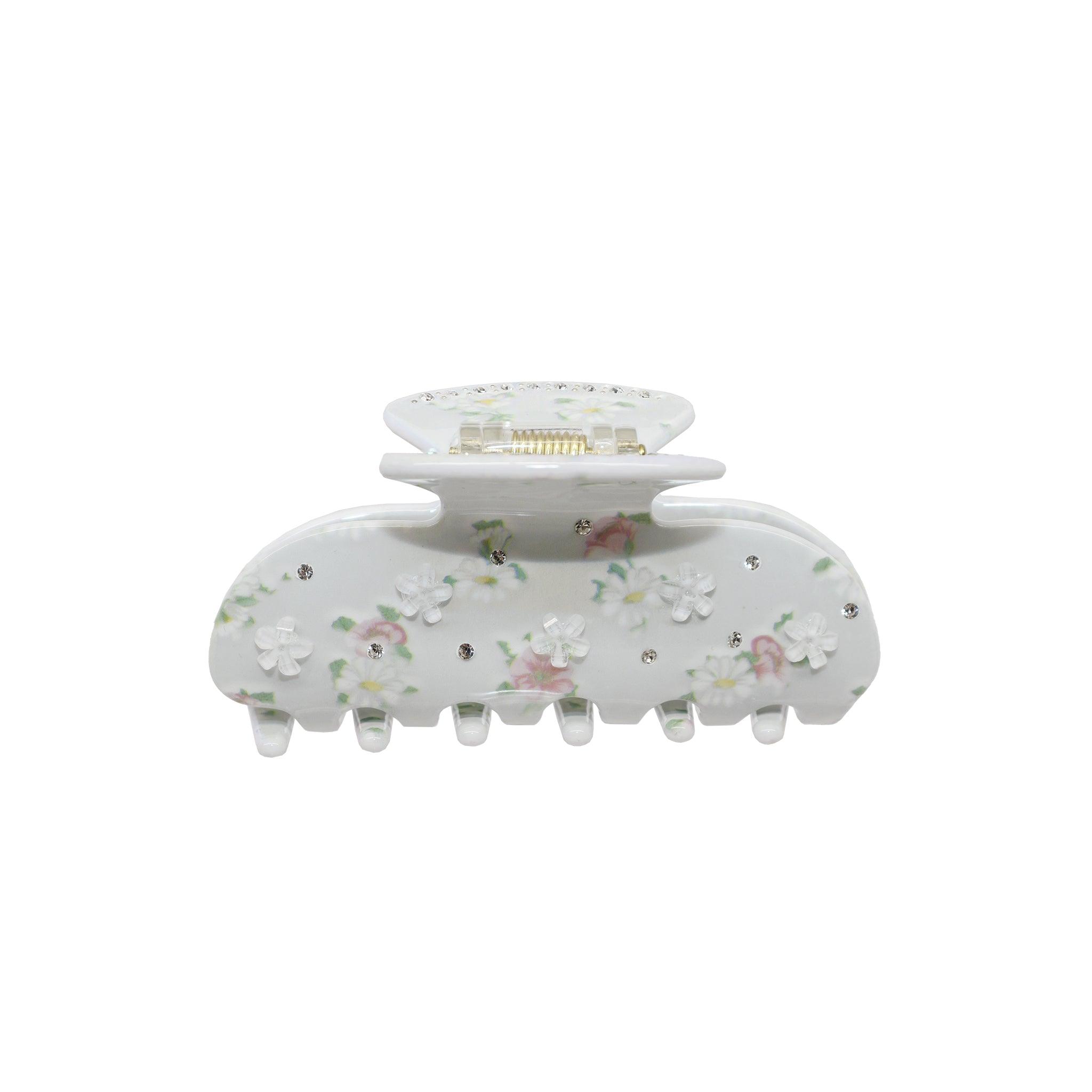 Sweetheart  Clip in Tea Party flower bio-acetate go-to essentials emijay discount large big sale designer Sephora hair claw clip durable pink butterfly flat feminine, high-quality hair accessories like statement Nordstrom hair pin french barrettes for all hair types