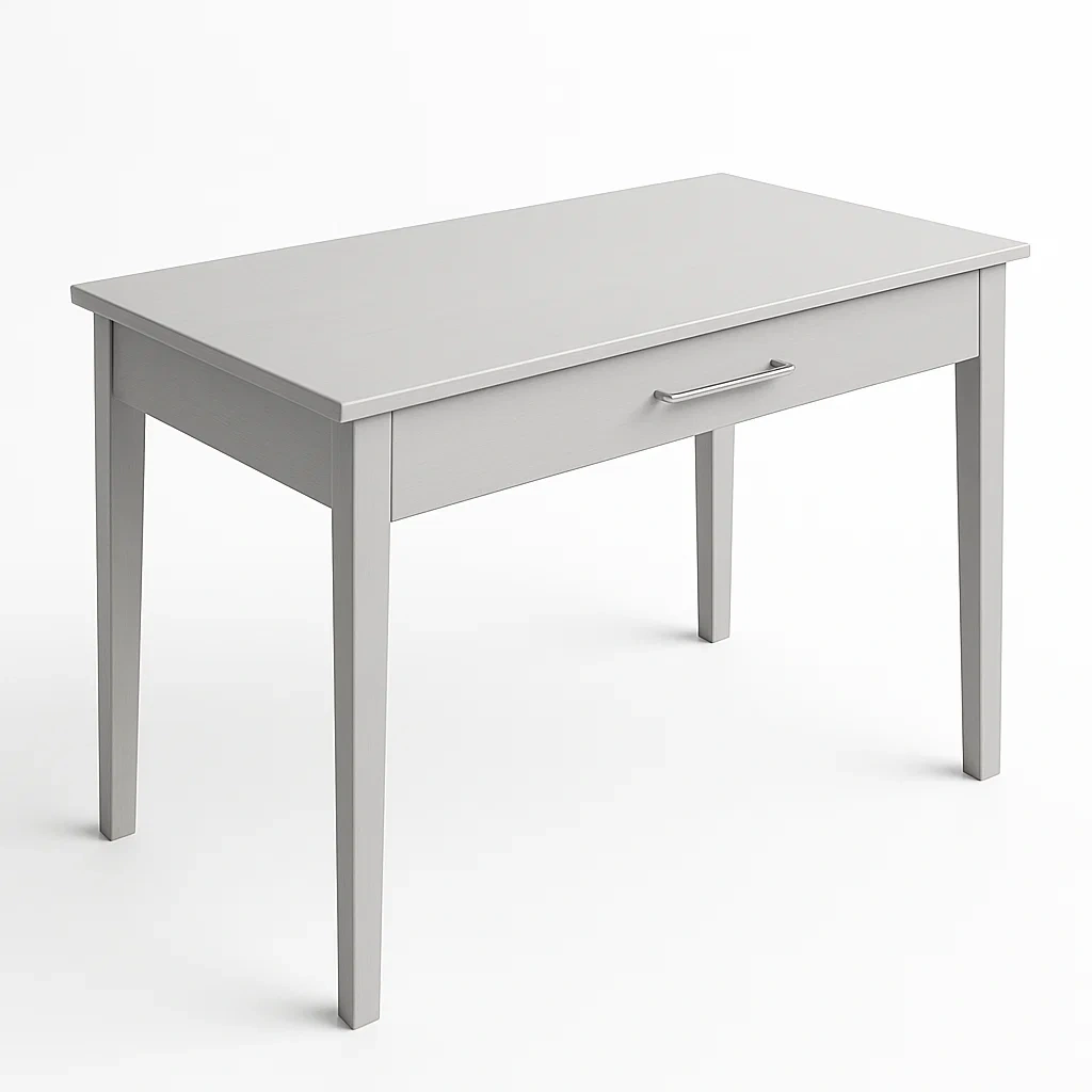 Scrivania in Legno MDF con Cassetto Grigio 120x60x75 cm-COSYFURNIX