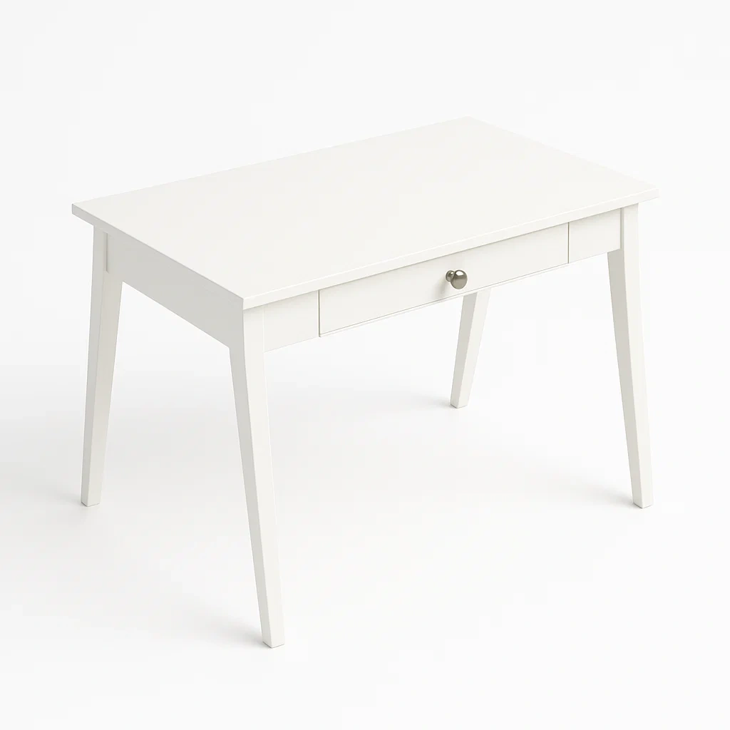 Scrivania in Legno MDF con Cassetto Bianco-COSYFURNIX