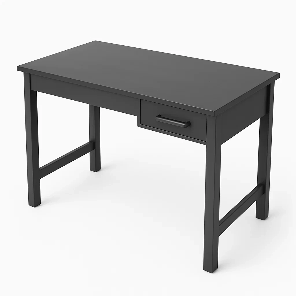 Scrivania in Legno Composito Nero 120x60x75 cm-COSYFURNIX