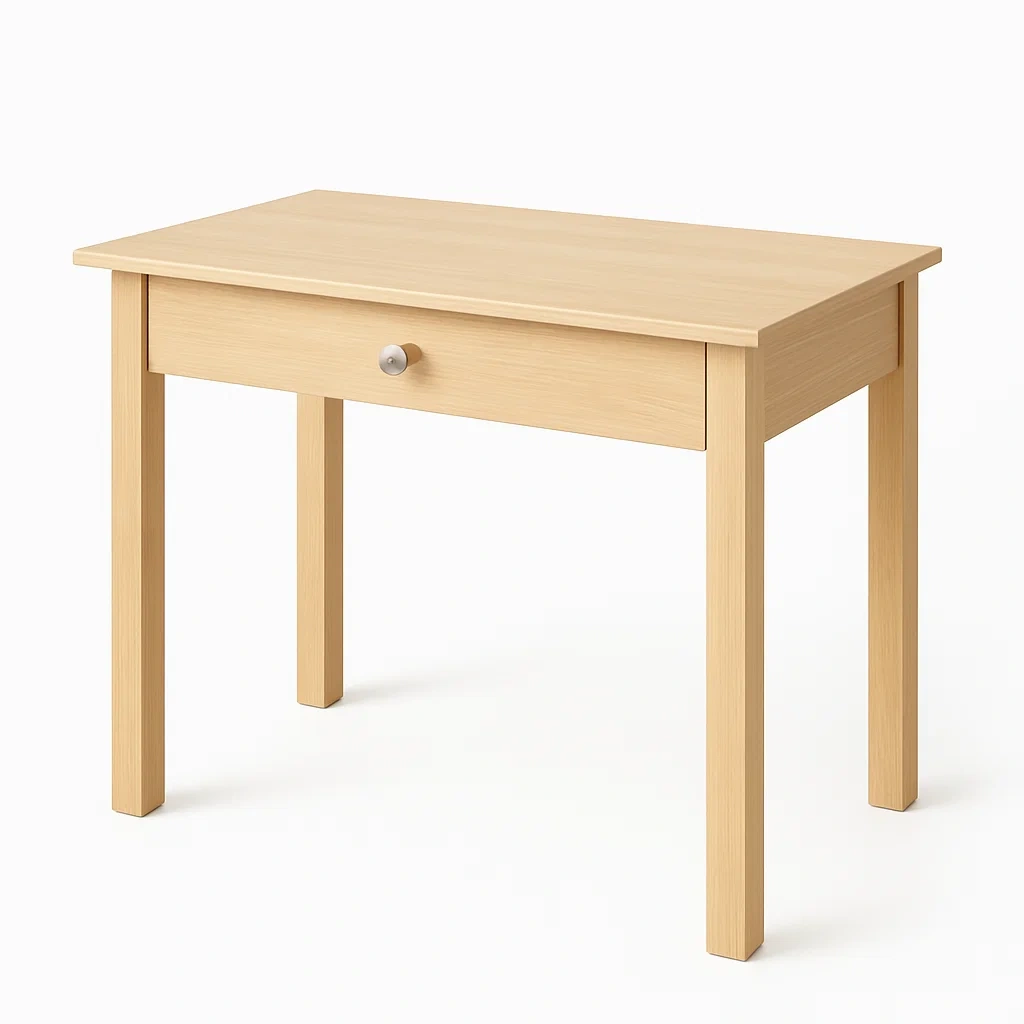 Scrivania in Legno con Cassetto Singolo 90x55x75 cm-COSYFURNIX