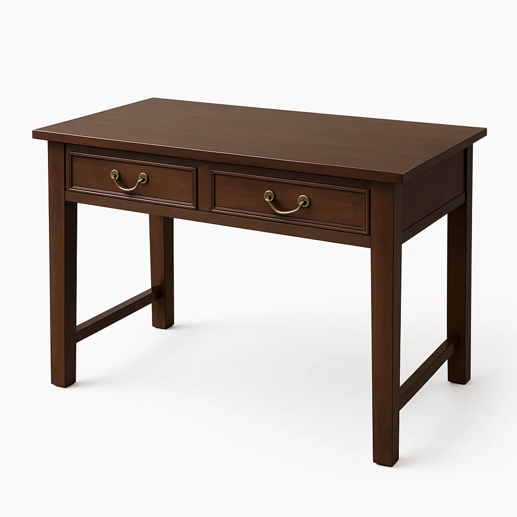 Scrivania in Legno con Cassetti e Maniglie in Metallo 120x60x75 cm Marrone-COSYFURNIX