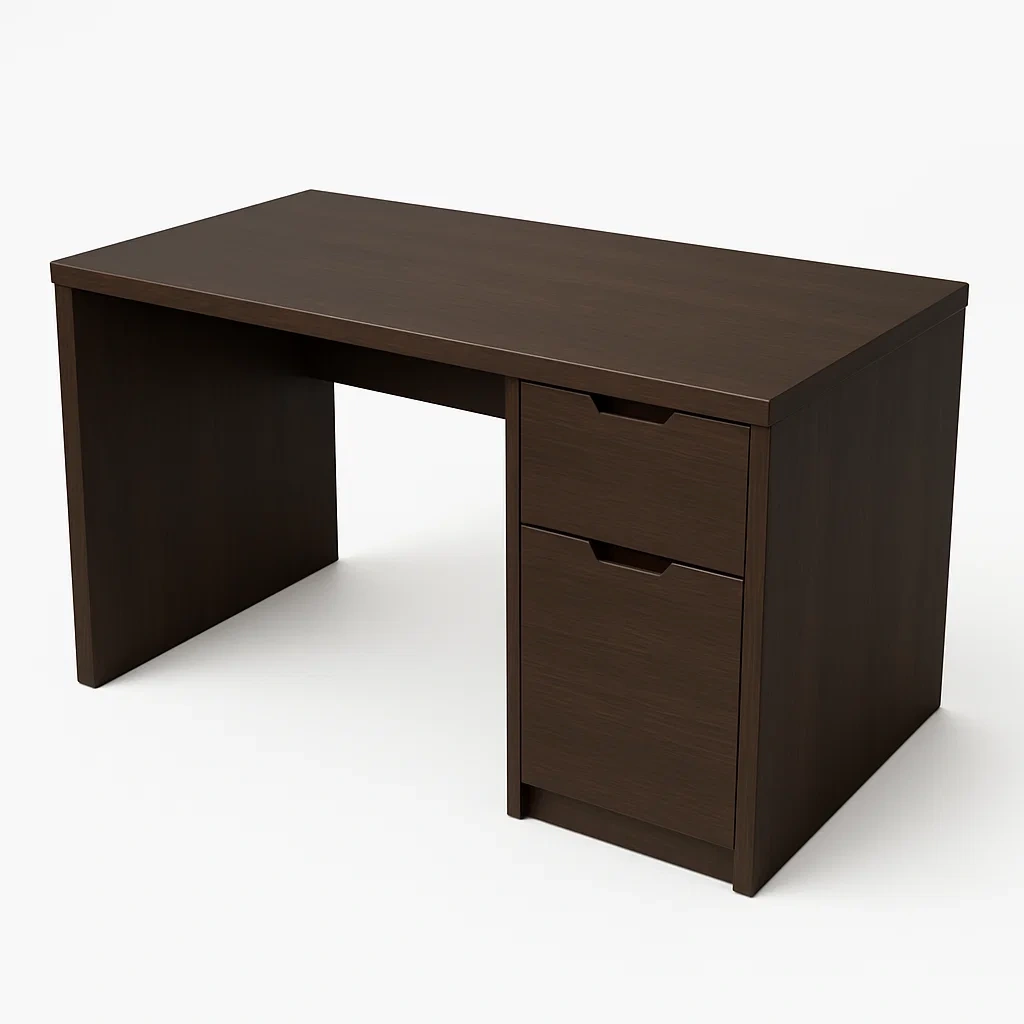 Scrivania in Legno con Due Cassetti 120x60x75 cm Marrone-COSYFURNIX