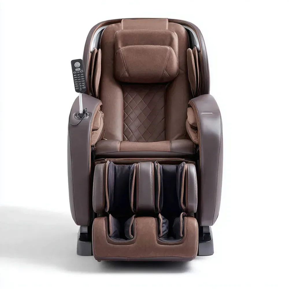 Fauteuil de massage électrique 120x75x80 cm - Cuir synthétique Marron