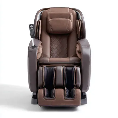 Fauteuil de massage électrique 120x75x80 cm - Cuir synthétique Marron