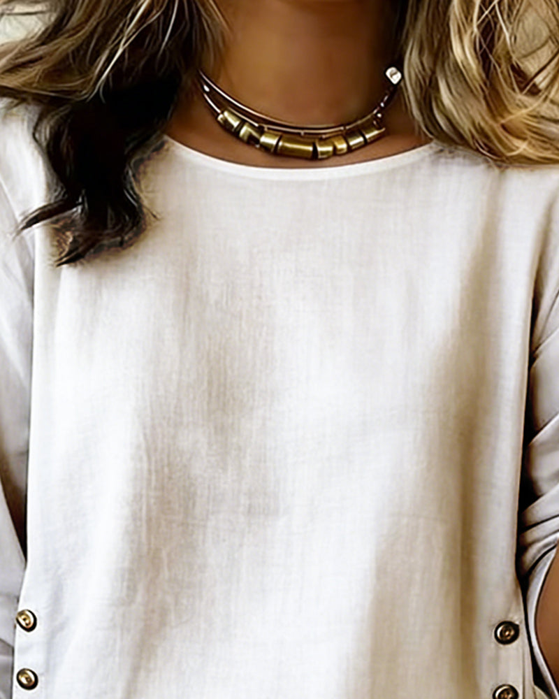 Soft-Touch Long-Sleeve Blouse