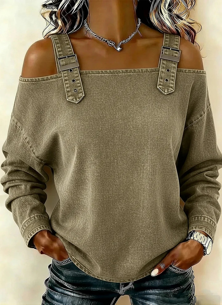 Women's sleeveless denim shirt