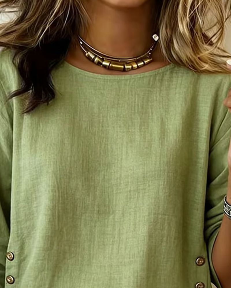 Soft-Touch Long-Sleeve Blouse