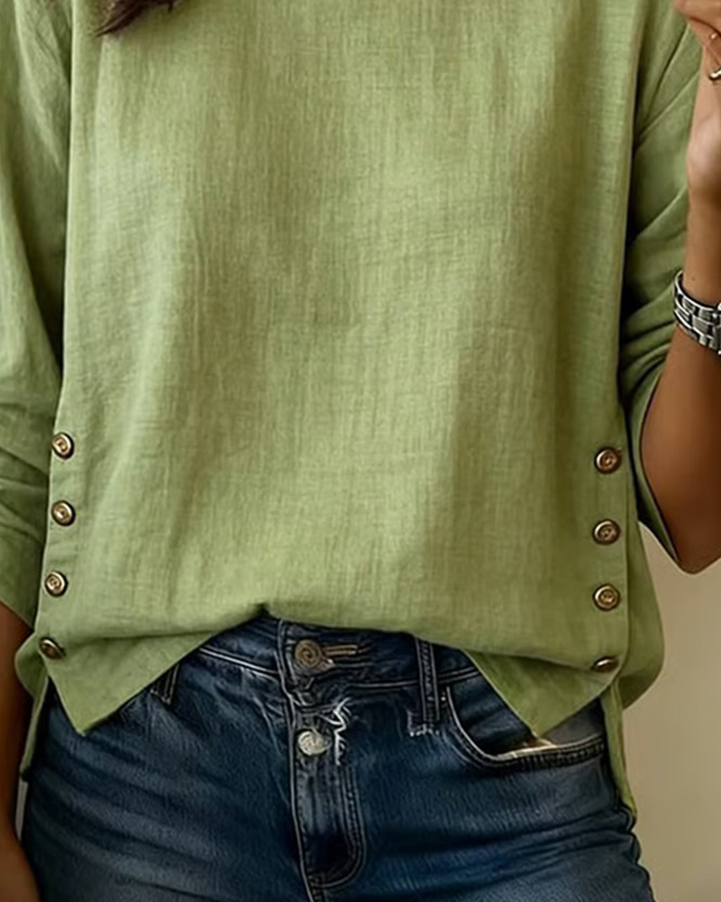 Soft-Touch Long-Sleeve Blouse