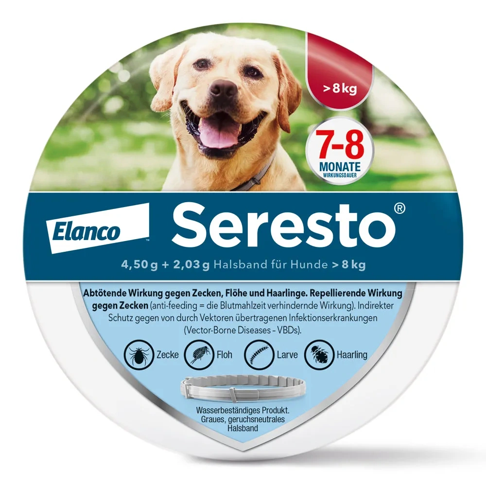 SerestoHalsband für große Hunde, über 8 kg