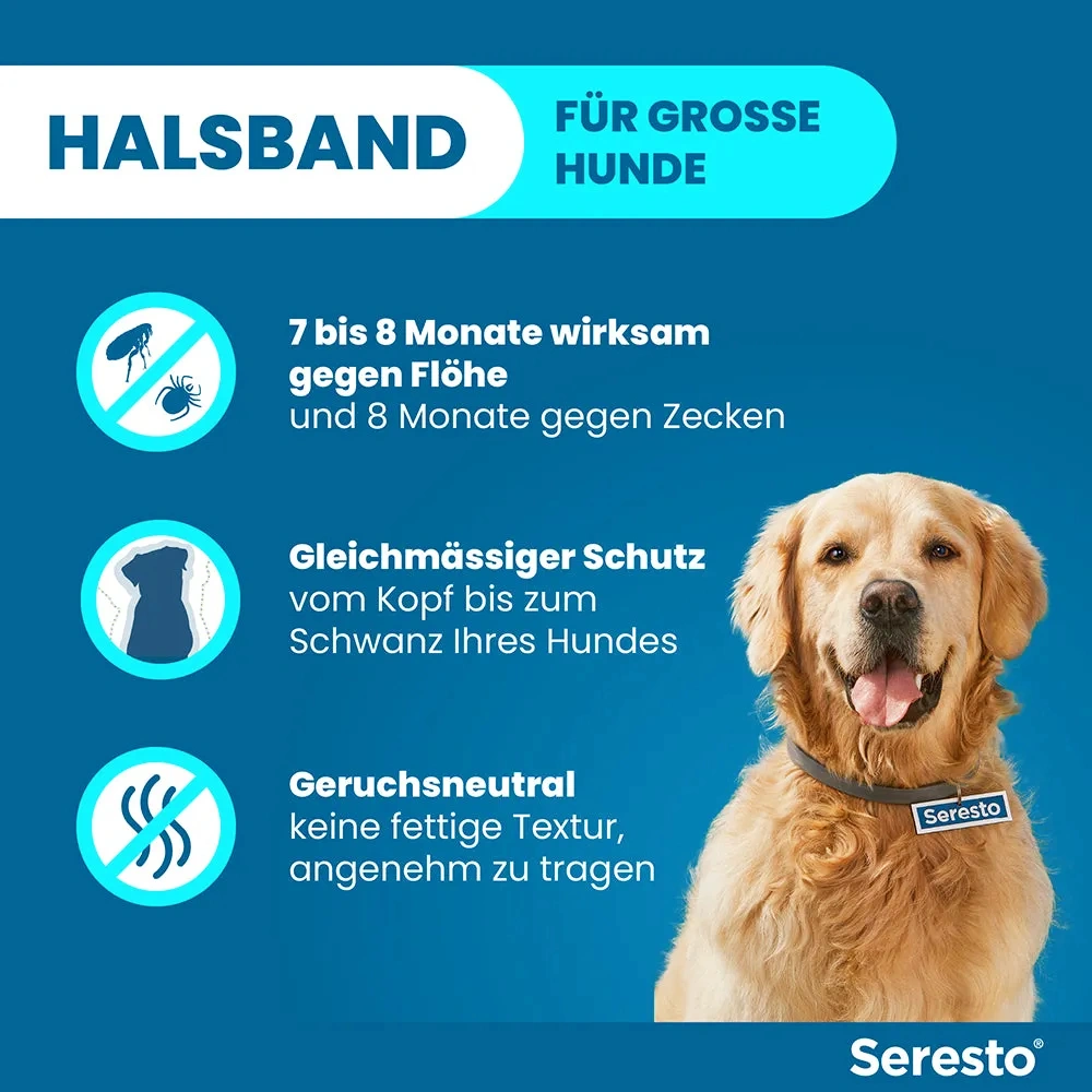 SerestoHalsband für große Hunde, über 8 kg