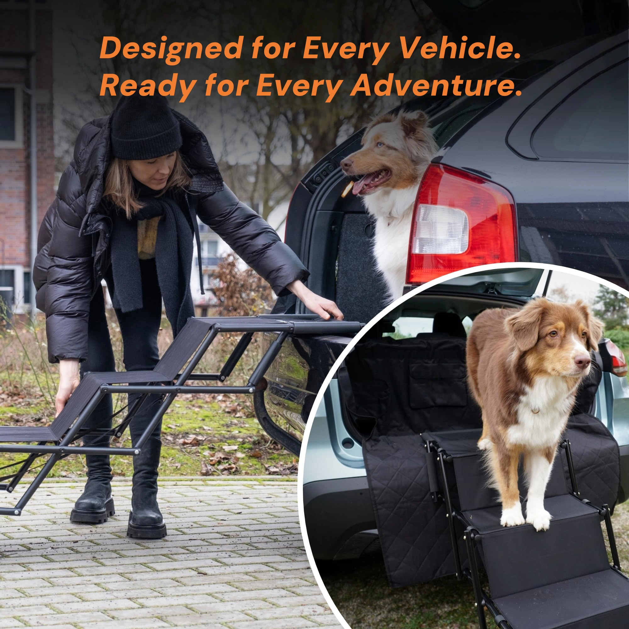 Pettami GlidePath Folding Canine Ramp | Orthopedic Joint Support & Seamless Vehicle Access | Ultra-Lightweight & Adjustable