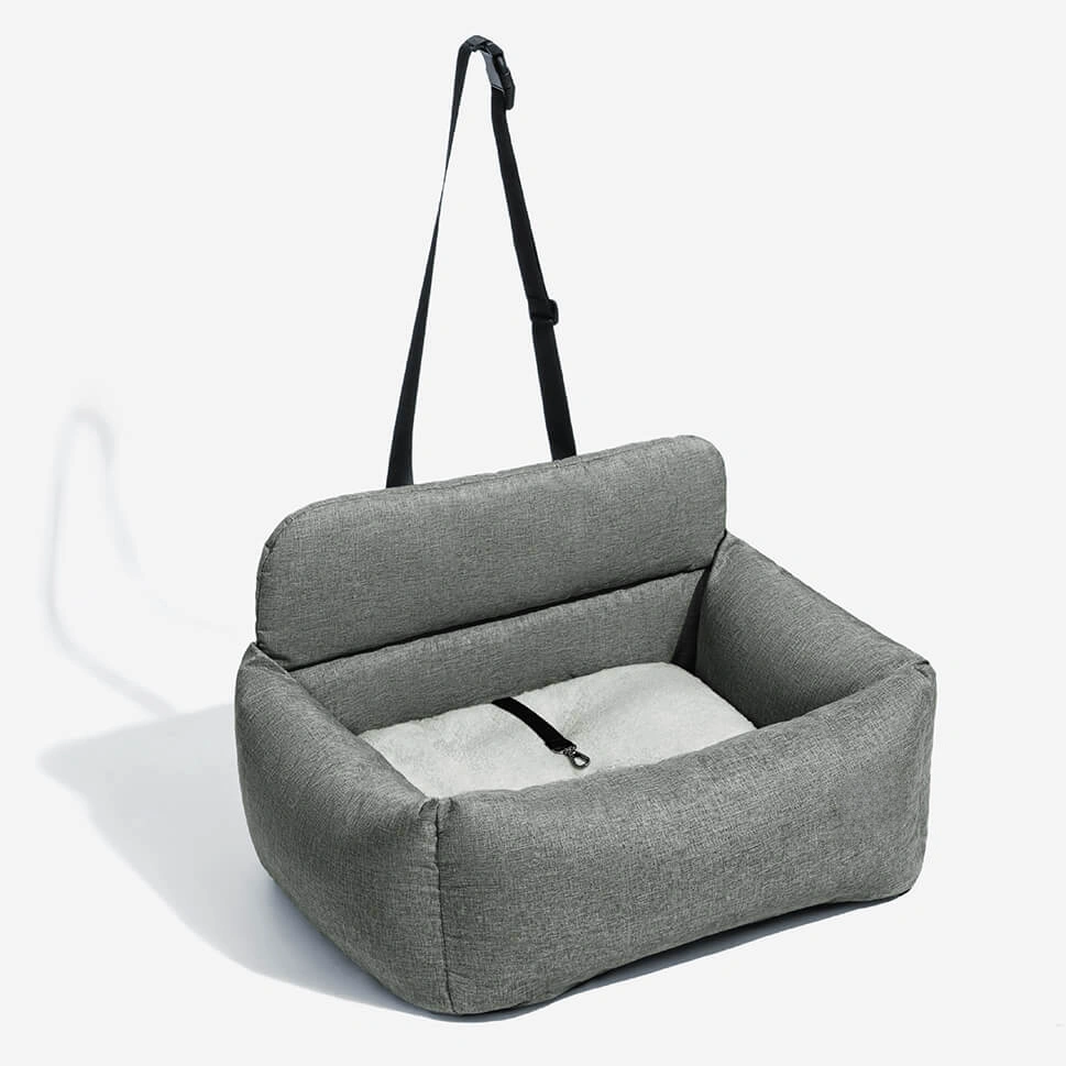 Pettami Travel Bolster — Voll  ständiges, langlebiges und waschbares Hundebett für die Rückbank im Auto