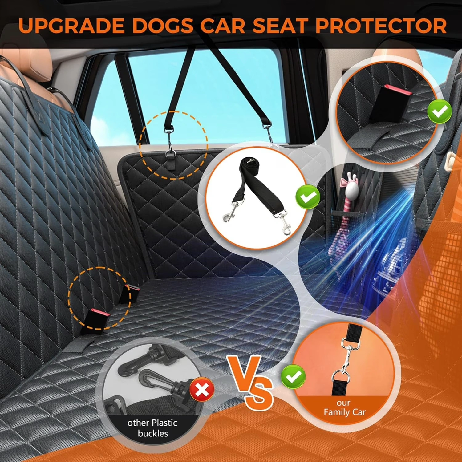 Pettami | Dog Car Seat Cover
