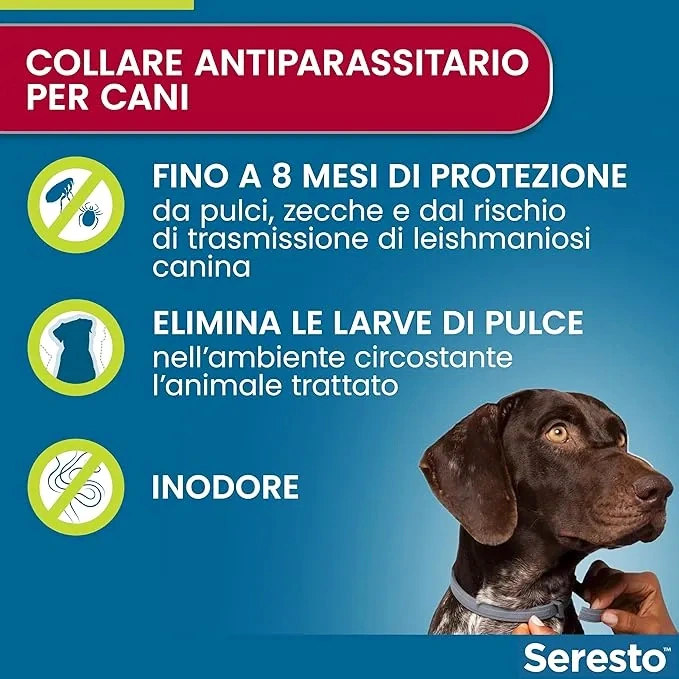 Collare Antiparassitario per Cani | Protezione Prolungata 8 Mesi