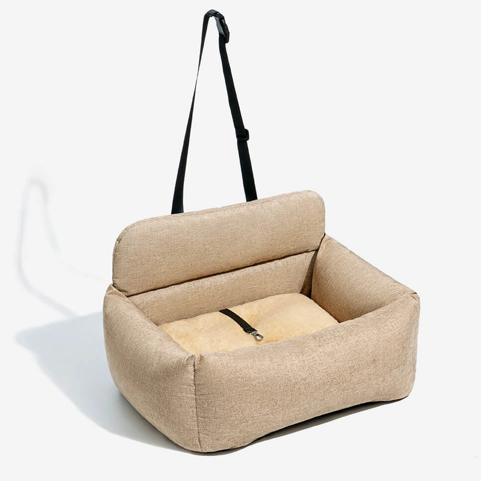 Pettami Travel Bolster — Voll  ständiges, langlebiges und waschbares Hundebett für die Rückbank im Auto