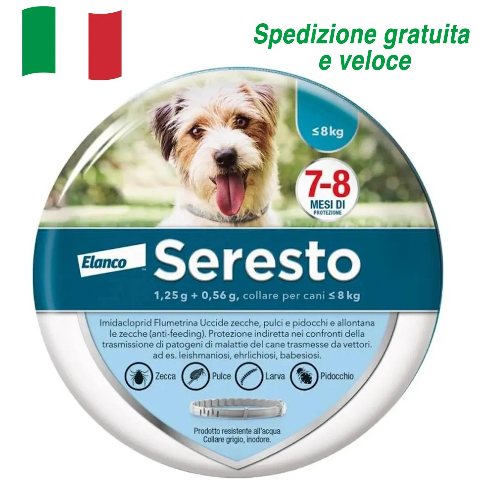 Collare Antiparassitario per Cani | Protezione Prolungata 8 Mesi