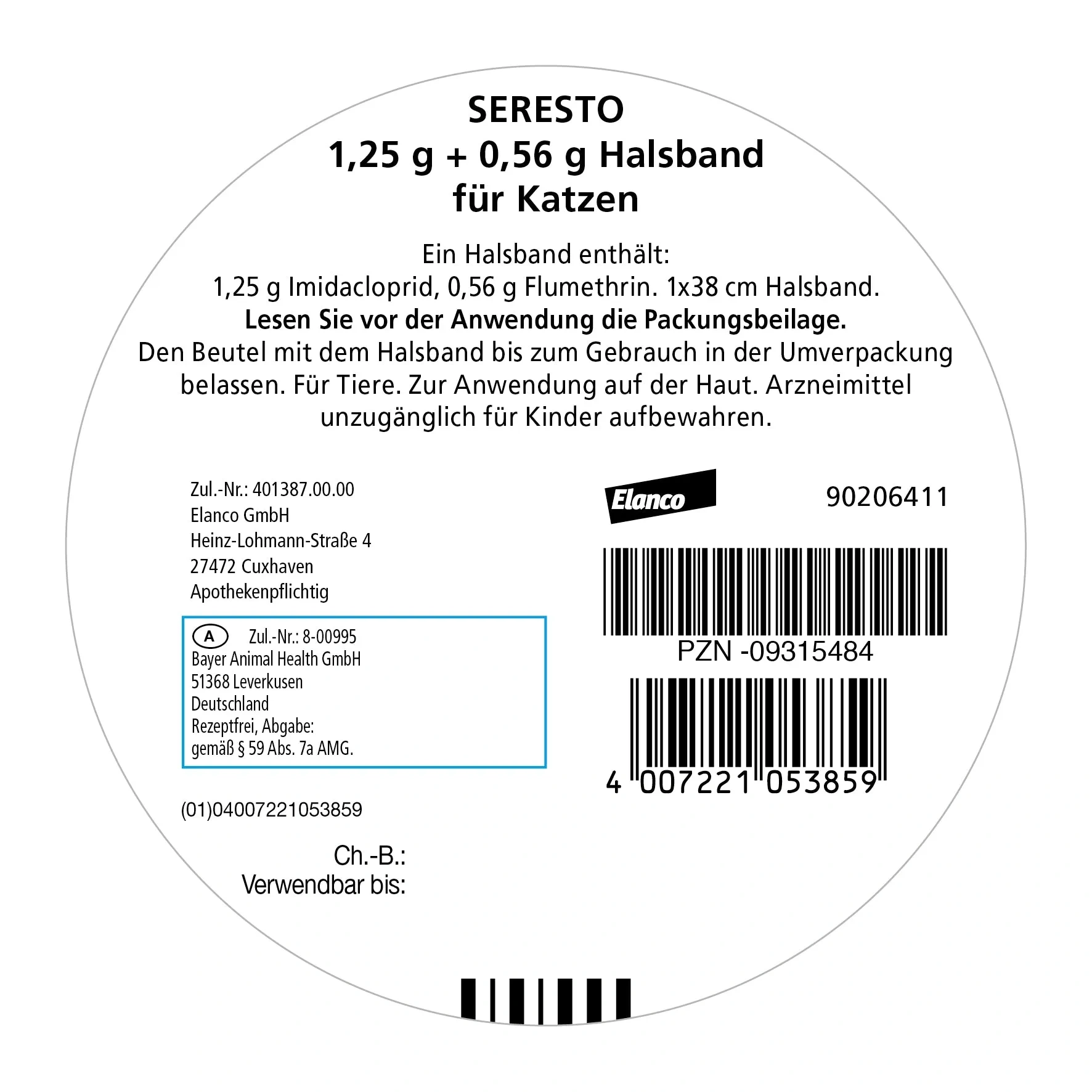 SerestoHalsband für Katzen