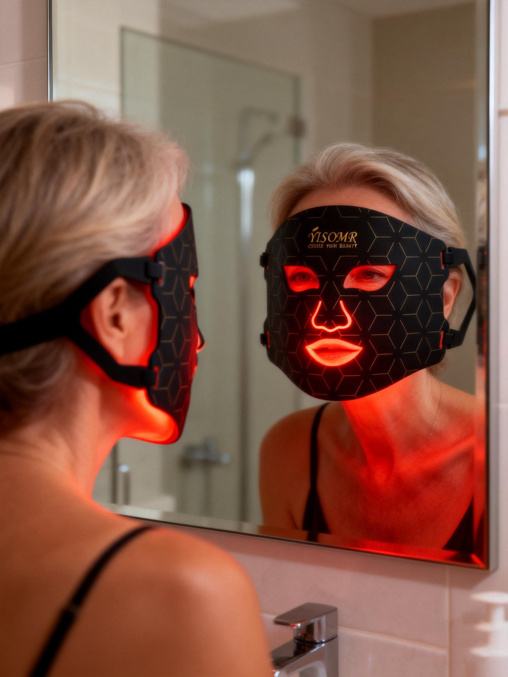 YISOMR Advanced LED Facial Mask: Enhance Collagen & Skin Clarity