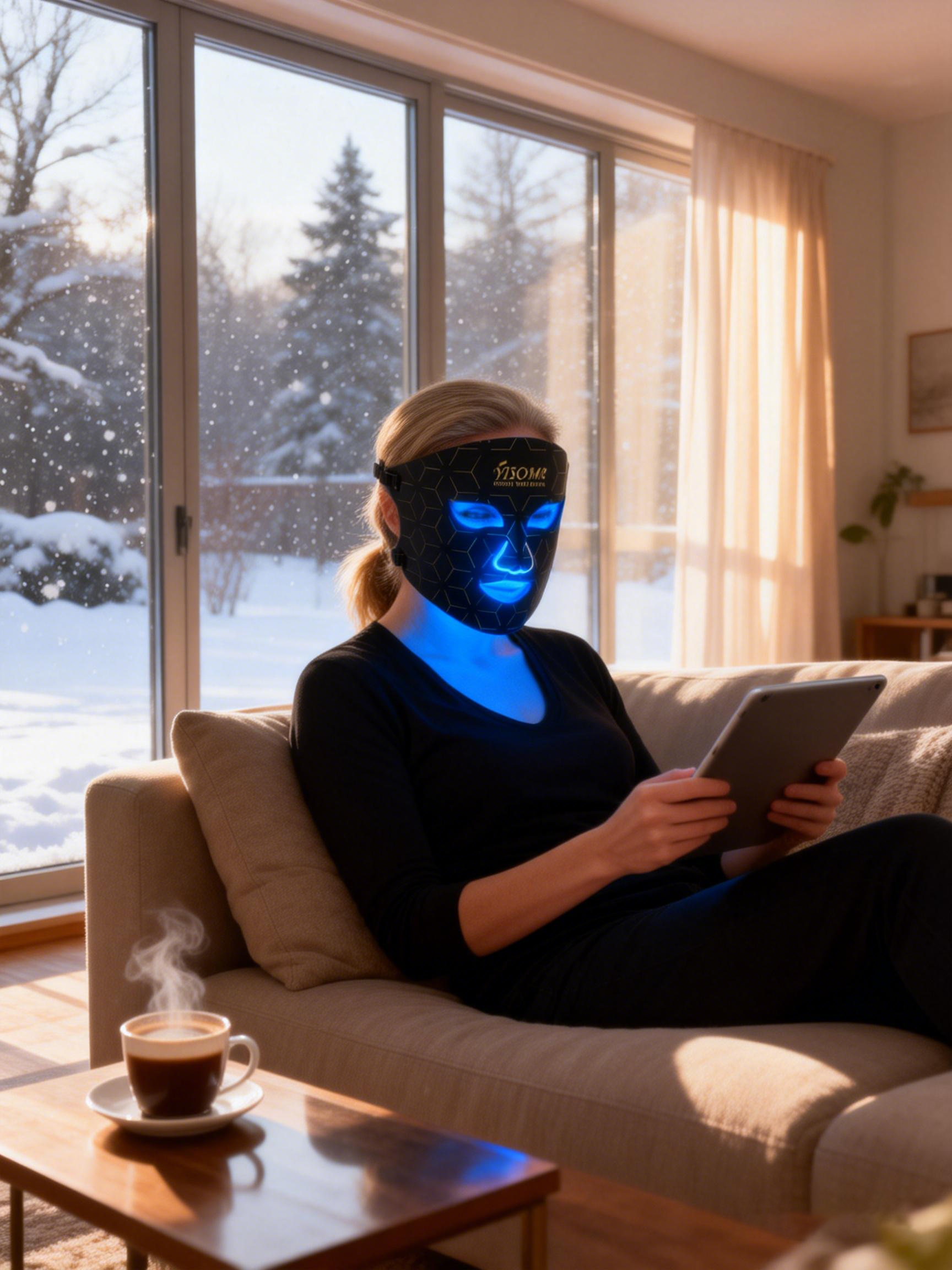 YISOMR Advanced LED Facial Mask: Enhance Collagen & Skin Clarity