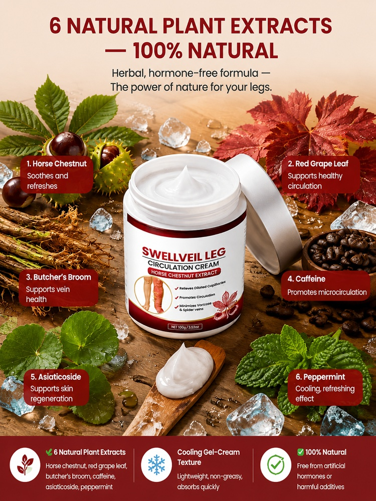 【3-Minute Swelling Reduction, Pain Relief & Vasoconstriction】Varicose Vein Cream