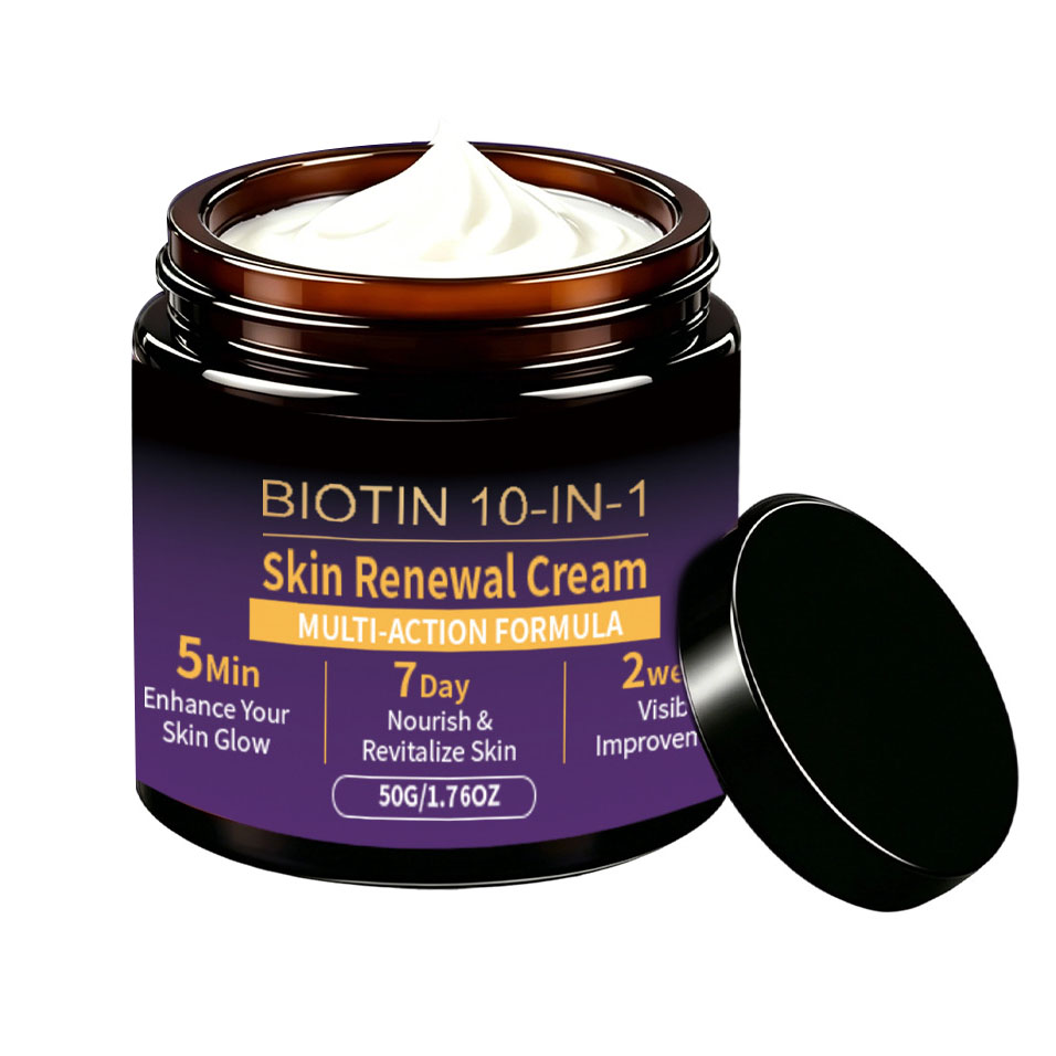 This Swiss Biotin & Peptide 10-in-1 Rejuvenating Cream deeply repairs acne-prone skin, redness, deep wrinkles, and dark spots in just 7 days, restoring firm, smooth, and youthful-looking skin.