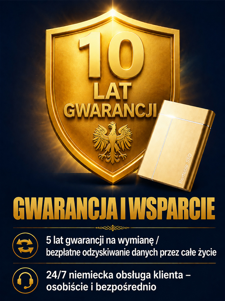 Niemiecki Dysk SSD 4000 MB/s 32TB | Certyfikaty TÜV i MIL-STD | Ostatnie Sztuki z Wyprzedaży!