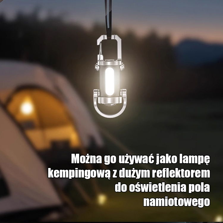 Wielofunkcyjna Mini Latarka SOS (Powerbank) 29g + Światło COB + Ostatnie Sztuki Wyprzedaży!