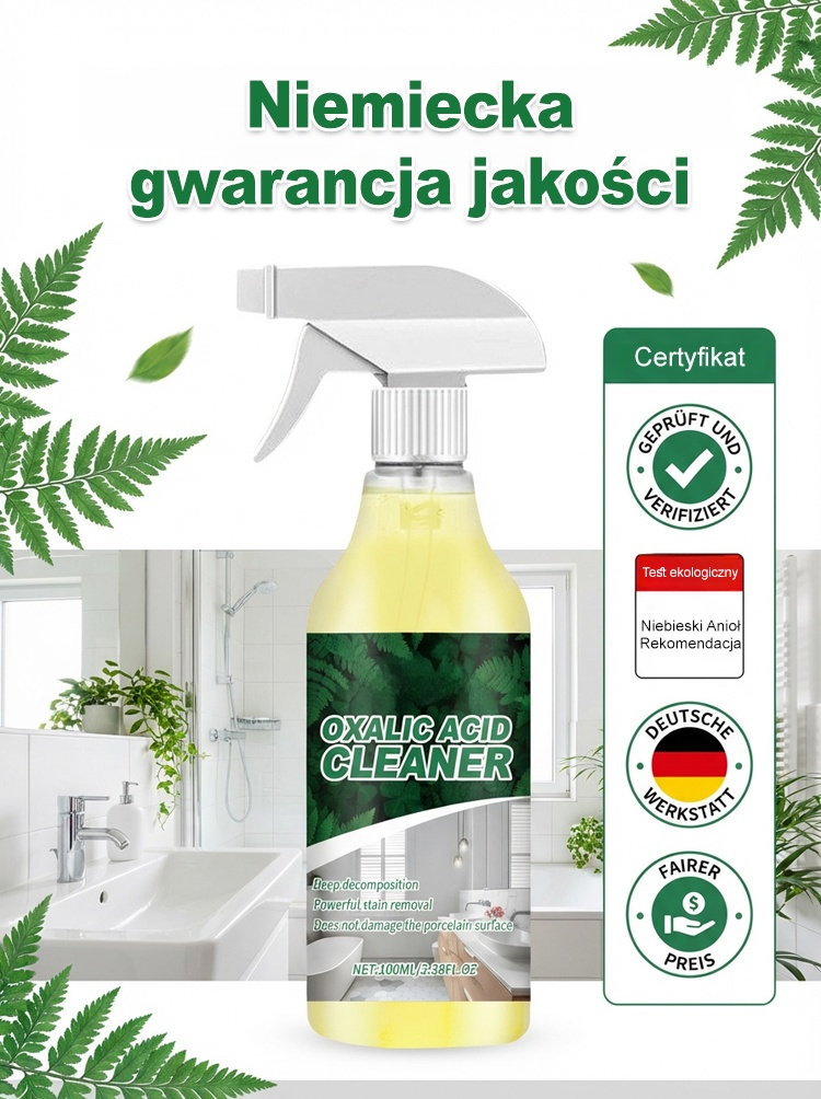 NIEMIECKI ŚRODEK Z KWASEM SZCZAWIOWYM! Usuwa Kamień w 5 Sekund Bez Spłukiwania – KUP 1 DOSTAŃ 1 GRATIS TYLKO DZIŚ!