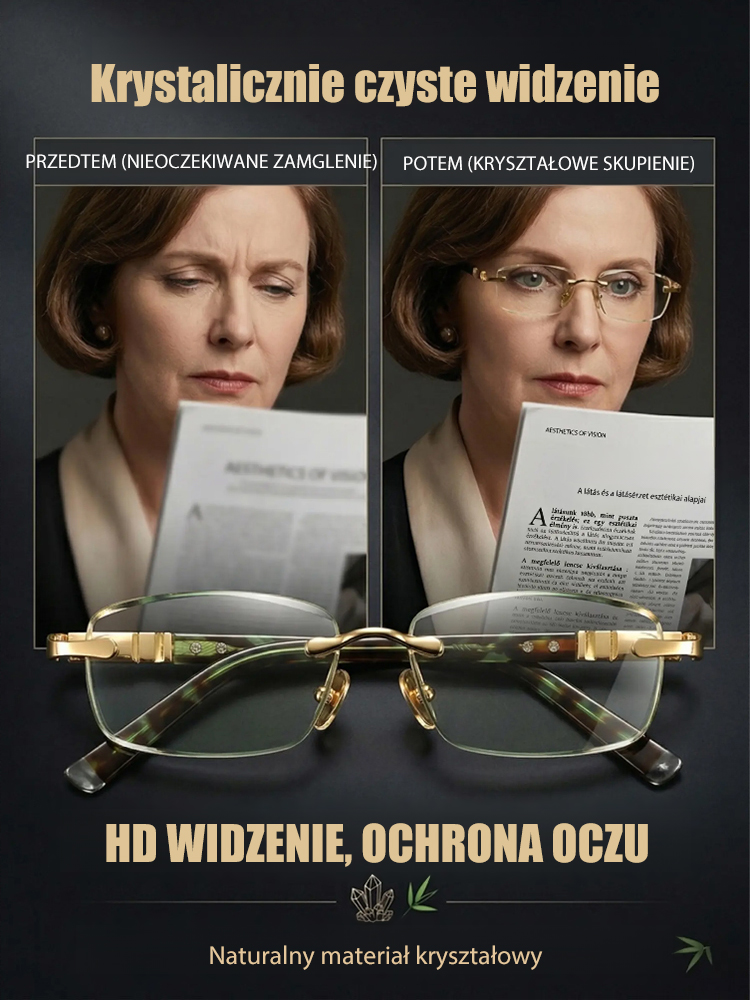 Ręcznie Robione Okulary Progresywne z Naturalnego Kryształu! Koniec ze Zmianą Okularów – Ostatnie Sztuki! 🚨