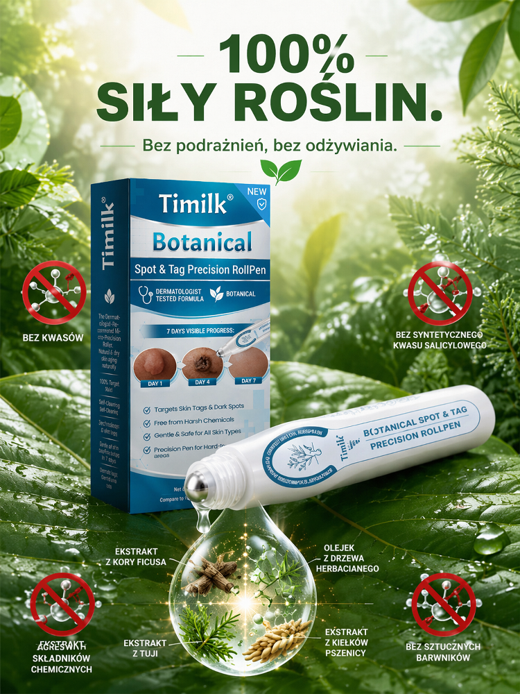 Botanical Precision RollPen - Technologia 98% Ekstraktu Roślinnego, Likwiduje Brodawki i Włókniaki w 7 Dni!