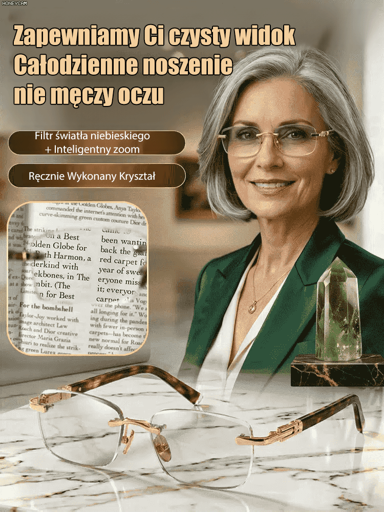 Ręcznie Robione Okulary Progresywne z Naturalnego Kryształu! Koniec ze Zmianą Okularów – Ostatnie Sztuki! 🚨