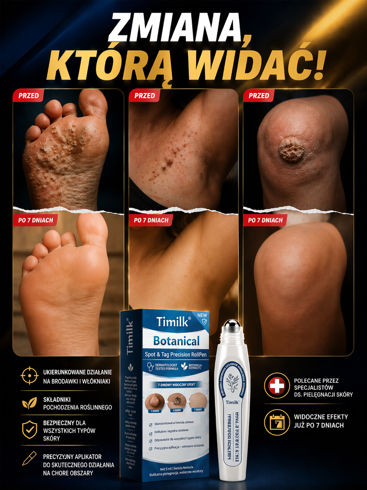 Botanical Precision RollPen - Technologia 98% Ekstraktu Roślinnego, Likwiduje Brodawki i Włókniaki w 7 Dni!