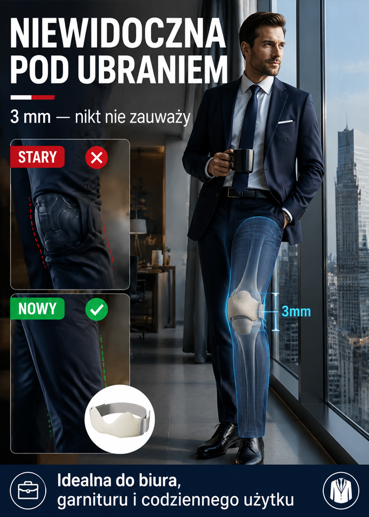 Bioniczna Opaska Kolanowa 3D – 70% Amortyzacji i Ulga w Bólu w 7 Dni. -50% OFF do Północy!