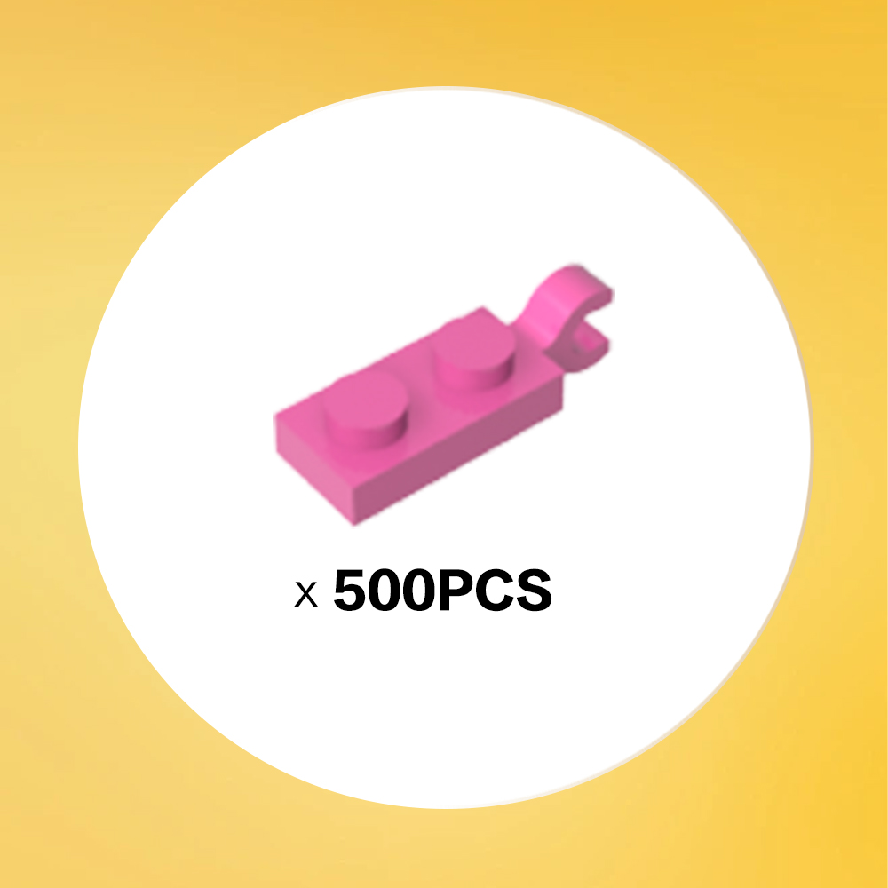 Placa especial 1 x 2 con clip horizontal en el extremo x500 piezas #63868