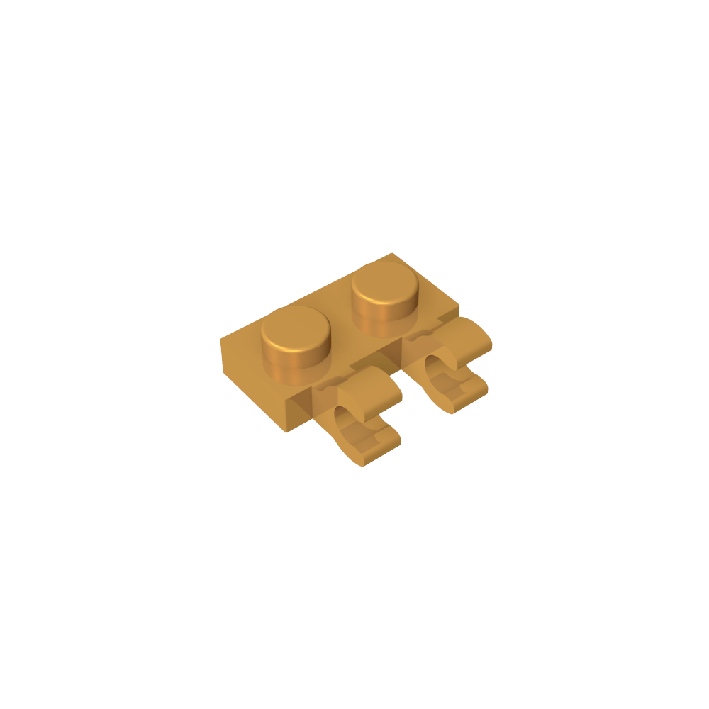 Placa especial 1 x 2 con clips horizontales [clips en U gruesos]-MyGobricksEs