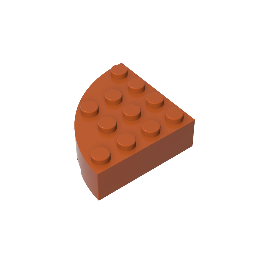 Ladrillo de esquina redonda de 4 x 4, ladrillo completo-MyGobricksEs